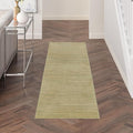 Nourison Home Nourison Essentials Green Gold 2'2" x 10' Area Rug - Easy Clean, Non Shedding, Bed Room, Living Room, Dining Room, Kitchen (10' Runner)
