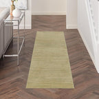 Nourison Home Nourison Essentials Green Gold 2'2" x 7'6" Area Rug - Easy Clean, Non Shedding, Bed Room, Living Room, Dining Room, Kitchen (8' Runner)