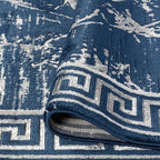 GLORY RUGS Area Rugs Marble 5x7 Navy Gray Carpet Modern Abstract Rug Living Room Dining Bedroom Rug