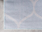 Rugs.com Lattice Frieze Collection Rug – 4' x 6' Light Blue Medium Rug Perfect for Living Rooms, Large Dining Rooms, Open Floorplans