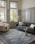 Loloi Magnolia Home by Joanna Gaines Gigi Collection GIG-03 Denim/Ivory 2'-7" x 7'-6" Runner Rug