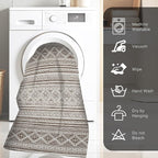 RUGSURE Washable Area Rugs 2'6'' x 8' - 1/6 Thick - Moroccan-Inspired -Stain & Water Resistant Non-Slip - Resistant Rug for Living Room, Bedroom, Nursery, Pet & Child Friendly (Brown)