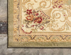 Unique Loom Versailles Collection Traditional Classic Floral Motif Area Rug (6' 0 x 9' 0 Rectangular, Green/ Ivory)