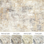 12x18 Rug Living Room: Washable Extra Large Abstract Modern Soft Area Rug Stain Resistant Indoor Floor Non-Slip Accent Carpet for Bedroom Nursery Playroom Office Dining Room Home House- Gray Gold