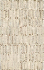Dash & Albert Malone Oatmeal Hand Tufted Wool Rug, 4 X 6 Feet, Neutral Graphic Pattern - Premium Luxury Hotel Quality Soft Breathable Hypoallergenic Machine Washable Easy Care All Season