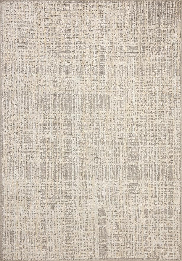 Loloi Amber Lewis Bexley Collection BEX-07 Natural/Dove 2'-7" x 10'-0" Runner Rug Neutral, Textured, Living, Bedroom, Dining, Carpet