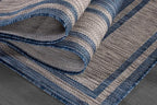 Beverly Rug Outdoor Rug 5x7 Modern Bordered Area Rugs for Indoor and Outdoor Patio Deck Porch Garden Waterproof Weather Sun Resistant Washable Outside Carpet (5 x 7 Navy)
