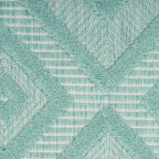 Nourison Home Versatile Aqua Teal 5' x 7' Area Rug - Easy Clean, Non Shedding, Bed Room, Living Room, Dining Room, Kitchen (5' x 7')