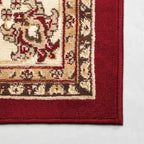 Unique Loom Sialk Hill Collection Area Rug - Washington (5' Square Burgundy/Cream)
