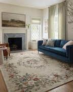 Loloi Rifle Paper Co. Laurel Collection LAU-01 Cream 9'-2" x 12'-2" Area Rug