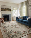 Loloi Rifle Paper Co. Laurel Collection LAU-01 Cream 2'-8" x 4' Accent Rug