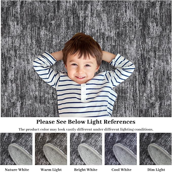 Garvee Bath Rugs for Bathroom 5x7 Rug for Entryway Indoor Machine Washable Area Rugs with Non Slip Backing, Non Shedding Stain Resistant Modern Solid Carpet for Living Room, Bedroom, Dark Grey