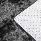 Large Shag Area Rugs 5 x 8, Tie-Dyed Plush Fuzzy Rugs for Living Room, Ultra Soft Fluffy Furry Rug for Bedroom, Indoor Carpet Nursery Rugs for Kids Room Home Decor, Dark Grey