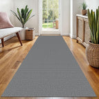 EARTHALL Washable Runner Rug 3x8 Ft Non Slip Runners for Hallways Wide Cotton Rubber Backed Kitchen Runner Braided Indoor Floor Carpet Runners for Entryway, Hallway, Kitchen, Bedroom, Charcoal Gray