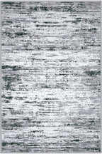 Modern Abstract 5x7 Machine Washable Area Rug Non-Slip Soft Bedroom Living Romm Rug Black Gray White Ultra Thin Print Faux Wool Floor Carpet Throw Rugs for Nursery Playroom Dining Room Indoor