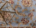 Unique Loom Voyage Collection Traditional Oriental Classic Intricate Design Area Rug (6' 0 x 6' 0 Square, Light Blue/Gold)