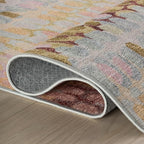 Dash & Albert Paint Chip Pastel Machine Washable Rug, 5 X 8 Feet, Multicolored Geometric Pattern