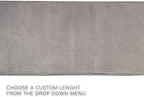 Custom Made Runner Rug Low Pile with Rubber Backing for Kitchen Foyer Hallway Entry Choose Your Length Size 26 Inch Wide Solid and Plain Grey Color (12 feet x 26 inch)