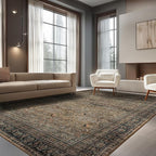 Area Rug Non Slip Machine Washable Ultra Soft Living Room/Bedroom/Kitchen/Outdoor/Classroom Vintage Brown, 8'×10'