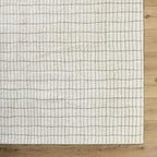 Livabliss x Our PNW Home Cascade Minimalist Striped Area Rug, 10' x 14', Ivory/Light Brown