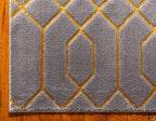 Unique Loom Marilyn Monroe Glam Collection Area Rug - Trellis (5' x 8' Rectangle, Gray Gold/ Gold)