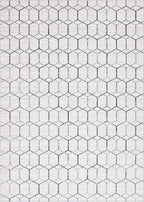 Rugs.com Lattice Trellis Collection Rug – 10' x 14' White Low-Pile Rug Perfect for Living Rooms, Large Dining Rooms, Open Floorplans