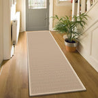 Rubber Runner Rug for Hallways Non Slip, Low Pile Long Laundry Room Mat Hall Jute Rug Runner Carpet Non Skid