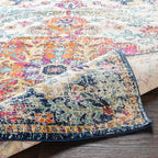 Livabliss Odelia Vintage Bohemian Area Rug,7'10" x 10'3",Orange/Navy