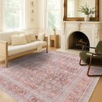 Fame Living Washable Area Rug. Modern Farmhouse. Vintage. Turkish. Bohemian. Distressed. Oriental. Traditional. Rugs for Living Room. Dining. Bedroom. Office. Entryway. Foyer. (860TT, 9' x 12')