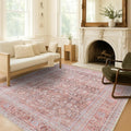 Fame Living Washable Area Rug. Modern Farmhouse. Vintage. Turkish. Bohemian. Distressed. Oriental. Traditional. Rugs for Living Room. Dining. Bedroom. Office. Entryway. Foyer. (860TT, 7'5" x 9'8")