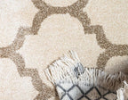 Rugs.com Lattice Collection Rug – 8 Ft Round Beige Medium Rug Perfect for Kitchens, Dining Rooms