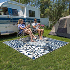 3x5 Washable Rug for Living Room Tropical Botanical Modern Floral Chenille Area Rugs Low Pile Non Slip Carpet for Patio, Bedroom, Laundry, Blue