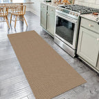 IOHOUZE Washable Runner Rug 2x7 Non Slip Rubber Backed Runners for Hallways Entryway Runner Indoor, Kitchen Rugs Woven Cotton Floor Carpet for Hall Entrance Bedroom, Orange/Tan/Brown