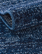 Rugs.com Angelica Collection Rug – 6 Ft Runner Navy Blue Medium-Pile Rug Perfect for Hallways, Entryways