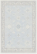 RUGGABLE Washable Vintage Area Rug – Verena Soft Blue 6x9, Stain-Resistant, Non-Slip – Medium Machine Washable Rugs for Living Room, Bedroom, Hallway, Entryway & Office–with Standard Pad