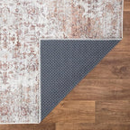 Bloom Rugs Washable Non-Slip 4' x 6' Rug - Ivory/Blush Traditional Area Rug for Living Room, Bedroom, Dining Room, and Kitchen - Exact Size: 4' x 6'