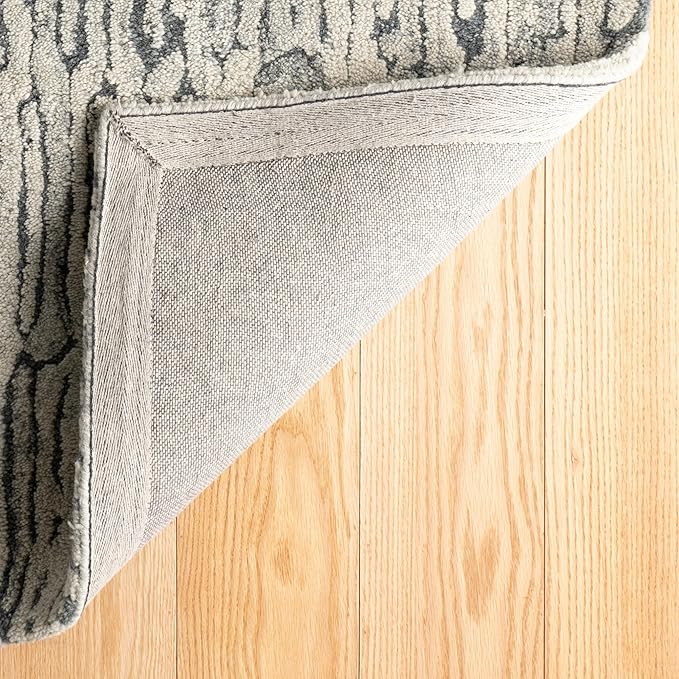 Dash and Albert Malone Everglade Hand Tufted Wool Rug, 10 X 14 Feet, Blue Graphic Pattern - Premium Luxury Hotel Quality Soft Breathable Hypoallergenic Machine Washable Easy Care All Season