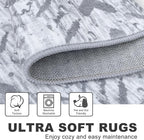KILOCOCO Boho Entryway Rug 2x3 Printed Small Area Rug Indoor Door Mat Machine Washable Kitchen Rugs Super Soft Non Slip Throw Rugs for Bedroom Entrance Geometric Laundry Room, Gray/White