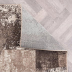 Rugshop Contemporary Abstract Circle Design Area Rug, Carpet with Jute Backing for Living Room, Dining Room, or Bedroom, Brown, 7'10" x 10'2"