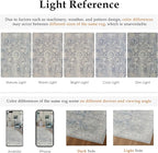 8x10 Blue Washable Area Rug for Living Room Bedroom Neutral Soft Non Slip Rug Low Pile Vintage Distressed Carpet for Dining Room Nursery Office Indoor