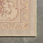 Rugs.com Chateau Collection Rug – 4 Ft Square Green Medium Rug Perfect for Living Rooms, Kitchens, Entryways