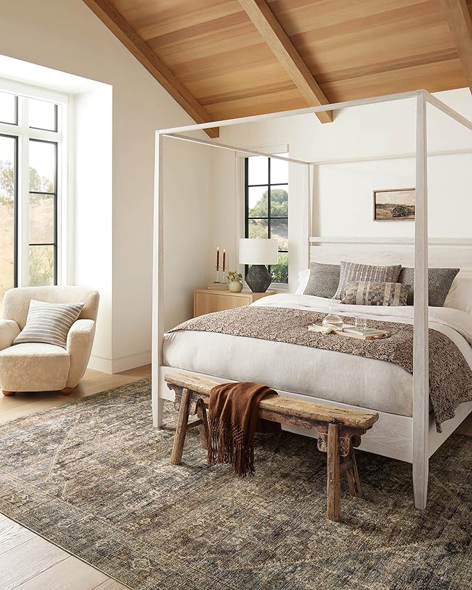 Loloi Amber Lewis Morgan Collection MOG-05 Spice/Lagoon 2'-3" x 7'-6" 38" Thick Runner Rug feat. CloudPile, Neutral, Room Décor, Vintage Inspired, Livingroom, Bedroom, Dining Area