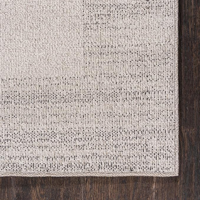 Rugs.com Angelica Collection Rug – 6 Ft Runner Light Gray Medium Rug Perfect for Hallways, Entryways