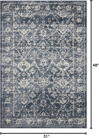 Loloi Magnolia Home by Joanna Gaines Gigi Collection GIG-02 Navy/Stone 2'-7" x 4' Accent Rug