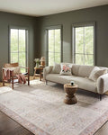 Loloi Rifle Paper Co. Maison Collection MAO-08 Cream 3'-0" x 3'-0" Round, .19" Pile Height, Accent Rug