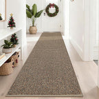 BEQHAUSE Hallway Runner Rugs 2.6x10, Hallway Rug Non-Slip Washable(Rolled-Up NO Creases), Runner Rug Absorbent Stain Resistant Hall Rug Carpet Runner, Entryway Rugs Floor Mat Laundry Room Rugs, Taupe