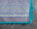 Unique Loom Solid Shag Collection Area Rug (10' x 13' 1" Rectangle, Deep Aqua Blue)