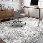 6x9 Area Rug Living Room Rugs - Washable Neutral Modern Abstract Soft Thin Rug Indoor Floor No Slip Rug Carpet for Bedroom Under Dining Table Home Office Decor - Grey