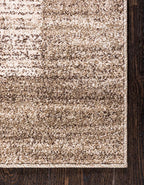 Rugs.com Angelica Collection Rug – 8 Ft Runner Beige Medium-Pile Rug Perfect for Hallways, Entryways