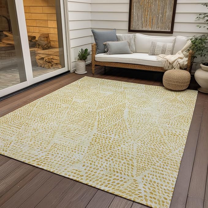 Addison Rugs Chantille ACN591 Wheat 2'6" x 3'10" Indoor Outdoor Area Rug, Easy Clean, Machine Washable, Non Shedding, Bedroom, Living Room, Dining Room, Kitchen, Patio Rug